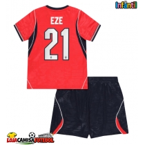 Camisa de Futebol Inglaterra Eberechi Eze #21 Equipamento Secundário Infantil Mundo 2026 Manga Curta (+ Calças curtas)